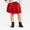 Toddler Girls' 2pc Valentines Heart Sweatshirt and Skirt Set - Red/Cream - 4 of 4