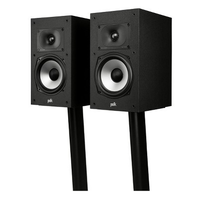 Polk Black MDF 2-Way Bookshelf Speakers with Dolby Atmos