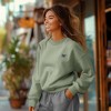 Dalix Butterfly Embroidery Relaxed Crewneck Sweatshirt Soft Fleece Fit Lounge Womens - 4 of 4