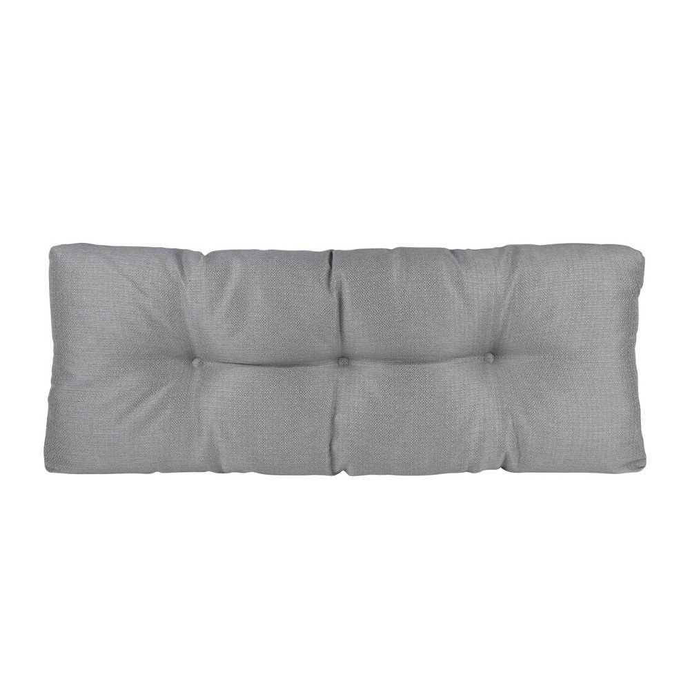 Photos - Pillow Gripper 43"x14"x3" Non Slip Tufted Omega Universal Bench Cushion Gray