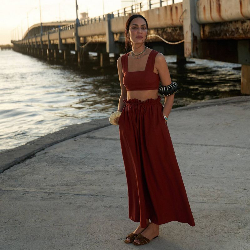 Women's Linen Tie-Front Maxi Skirt - Future Collective™ with Jenny K. Lopez, 4 of 7