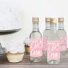 Big Dot of Happiness Pink Elegantly Simple - Mini Wine and Champagne Bottle Label Stickers - Wedding or Bridal Shower Guest Party Favor Gift 16 Ct - 3 of 4