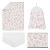 Sweet Jojo Designs Girl Baby Crib Bedding Set - Botanical Pink and White 4pc - 2 of 4