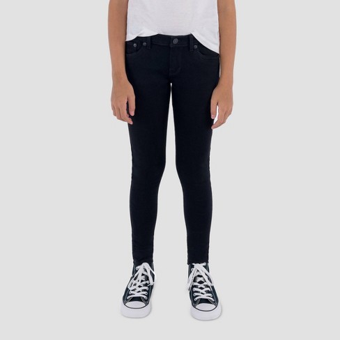Levi's® Girls' Mid-rise Super Skinny Jeans - Black 7 : Target