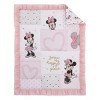 Disney Minnie Mouse My Happy Place Pink, Black, Gray, and White 3 Piece Nursery Crib Bedding Set - image 2 of 4