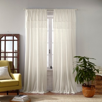 sheer boho curtains