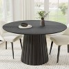 Dovelina Mid-Century Round Dining Table Wood Kitchen Table Dining Room Table for 4 People - 52" - image 2 of 4