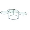 Modern Nesting Coffee Table With Clear Glass and Chrome - 2 of 4
