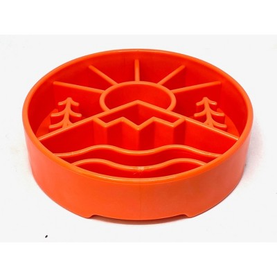 Green Outdoor Design Slow Feeder Dog Bowl