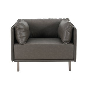 Christopher Knight Home Maya Upholstered Accent Chair with Cushions Gray - 1 of 4