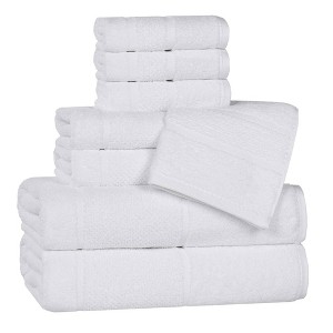 Smart Twist Viscose Cotton Blend Medium Weight Solid Thick Border Towel Set by Blue Nile Mills - 1 of 4