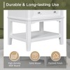 TOBILI 24" Bathroom Vanity With Sink,Bathroom Storage Cabinet with Drawer and Open Shelf,Solid Wood Frame,White - 3 of 4