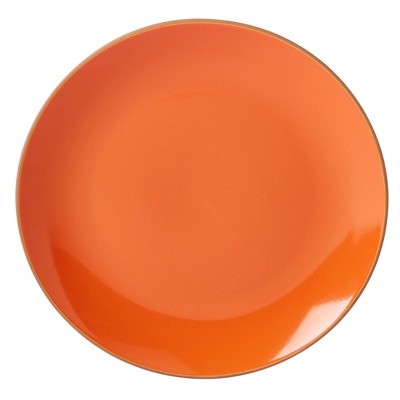 Infuse 12-Piece Orange and White Ceramic Dinnerware Set, Service for 4