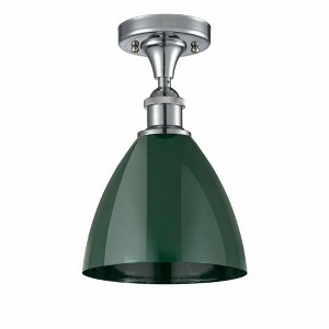 Plymouth Dome - 1 Light Semi-Flush Mount In Industrial Style-11.25 Inches Tall and 7.5 Inches Wide - 1 of 1