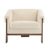 XIYUYEU 34" Mid-Century Modern Accent Chair, Arm Chair with Faux Leather, Deep Cushions & Wide Armrests - 4 of 4