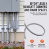 VEVOR 1/2-Inch Flexible Electrical Conduit, 100 ft, PVC Liquid-Tight Conduit Non-Metallic with 5 Straight and 5 90-Degree Conduit Connector, Grey - 3 of 4