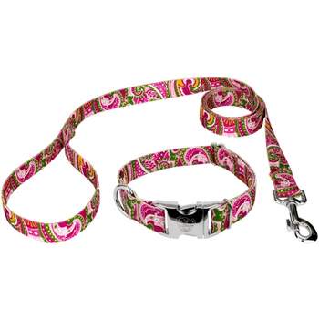 Country Brook Petz Premium Pink Paisley Collar and Leash
