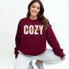 Cozy Season Layered Cursive - Women's Graphic Sweatshirt - 3 of 4