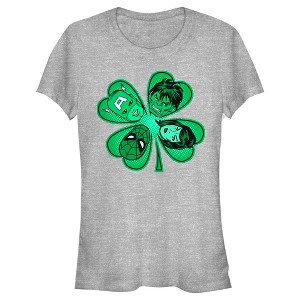 Juniors Womens Marvel St. Patrick's Day Hero Four-Leaf Clover T-Shirt - 1 of 4