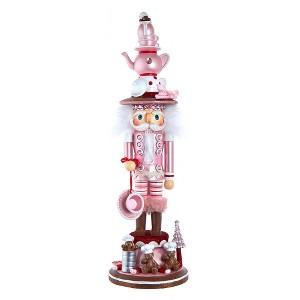 Kurt Adler 18-Inch Hollywood Nutcrackers Pink Tea Nutcracker - 1 of 4