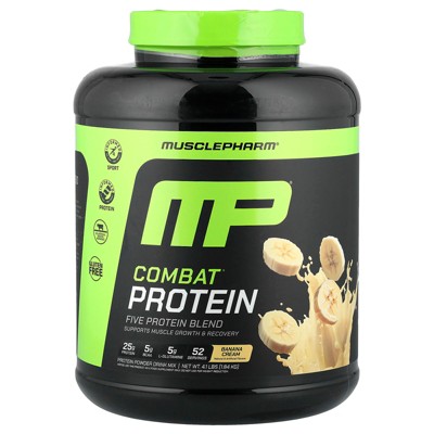 MusclePharm Combat Protein Powder, Banana Cream, 4 lb (1,81 kg)