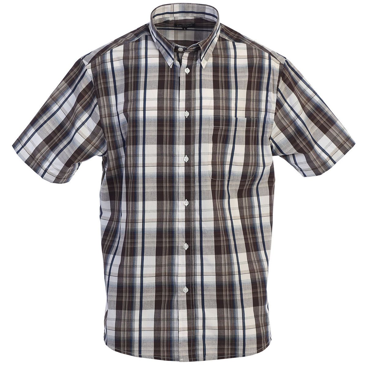 Gioberti Men's Plaid Short Sleeve Shirt