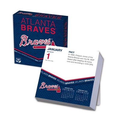 Mlb Atlanta Braves 5.375 X 5.375 X 1.5 2024 Box Calendar : Target