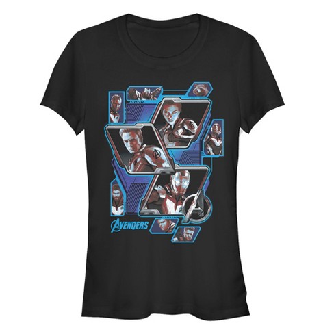 Juniors Womens Marvel Avengers: Endgame Hero Tech Panels T-Shirt - image 1 of 3