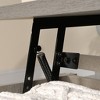 Sapphtopaz Farmhouse Lift-Top Coffee Table with Concealed Storage Compartment Versatile Workspace with Open Shelf Center Table for Living Room - 3 of 4