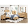 Gulches Rustic 2 Drawer Nightstand Natural Finish, Black Nickel Pulls, Melamine Laminate, No Assembly, 23.5"Wx16"Dx24"H - 2 of 4