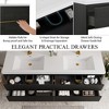 Whisen Pre-Assembled Floating Wall-Mounted Bathroom Vanity with Stone Resin Sink, U-Shaped Storage Drawers - 4 of 4