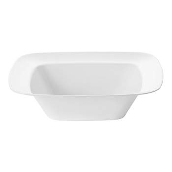 Smarty Had A Party 5 oz. Solid White Rounded Square Disposable Plastic Dessert Bowls (120 Bowls)