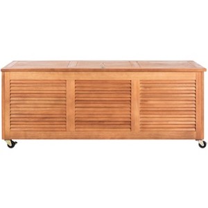 Elina 47.2 Inch L Outdoor Cushion Deck Box  - Safavieh - 1 of 4