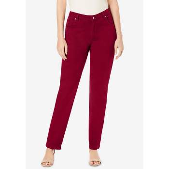 Eloquii Women's Plus Size Tall Kady Fit Double-weave Pant, 16 - Scarlet  Sage : Target