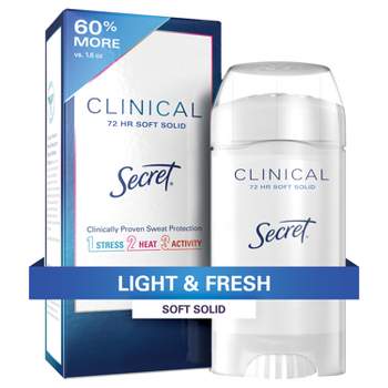 Secret Clinical Strength Antiperspirant and Deodorant for Women Soft Solid - Light & Fresh - 2.6oz