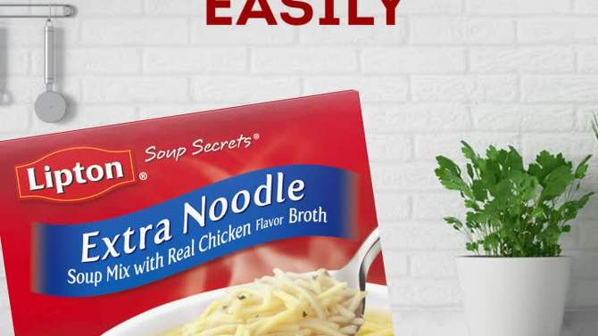 Lipton Soup Secrets Extra Noodle Soup Mix - 4.9oz/2pk, 2 of 8, play video