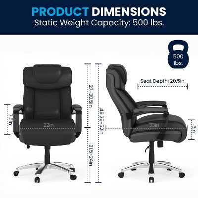 Black High Back LeatherSoft Executive Swivel Office Chair