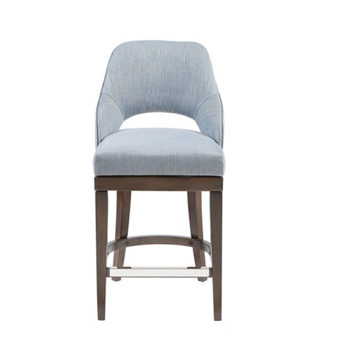 Ellery Counter Height Barstool With Swivel Seat Blue Target