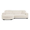 L-Shaped Sectional Sofa Modular Sofa Sleeper Sofa Couch Oversized Loveseat with Movable Ottoman - ModernLuxe - 4 of 4