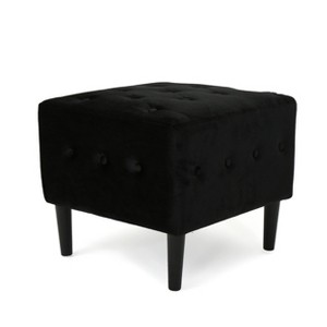 Esther Tufted Ottoman Black - Christopher Knight Home