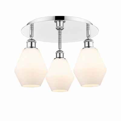 Cindyrella - 3 Light Flush Mount In Industrial Style-10 Inches Tall and 17.75 Inches Wide