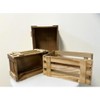 Essential Decor & Beyond 3-Piece Set Wooden Box Natural Accent Decor - 2 of 4