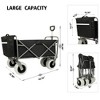 NAYSAYE Wagons All Terrain Utility Cart with Cooler Bag and Multiuse Strap for Outdoor Adventures, Black, 42.52"*25.98"*44.49" - 3 of 4