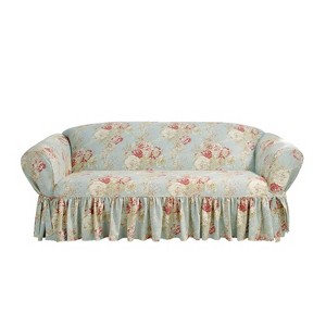 Ballad Bouquet Sofa Slipcover Rob's Egg - Waverly Home - 1 of 3