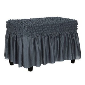 Unique Bargains Stretch Scratch-Resistant Bubble Lattice Footstool Cover Fit Length 24"-39" - 1 of 4