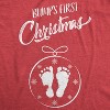 Bumps First Christmas Maternity Shirt Funny Merry Tee For New Pregnant Family - Crazy Dog Maternity T Shirt - image 2 of 4