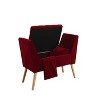 27" Storage Bench with Pillow and Blanket Red - Ore International - 2 of 4