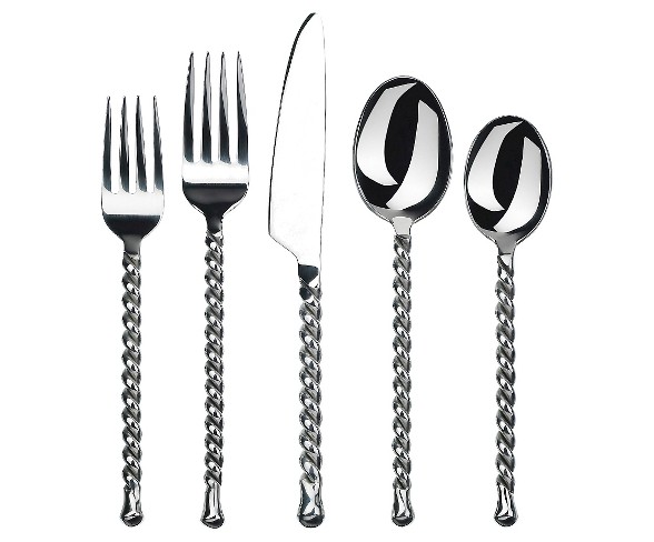 Gourmet Settings Silver Tear 20 Piece Silverware Set