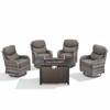 Belord 6-INCH Extra Thick Cushion Outdoor Patio Furniture Set with Swivel Glider Patio Chair Set of 4, 5 Pieces Patio Furniture Set with Firepit Table - 4 of 4