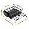 LunaLulinlk Extendable Dish Rack, Multifunctional Dish Rack for Kitchen Counter with Cutlery - 3 of 4